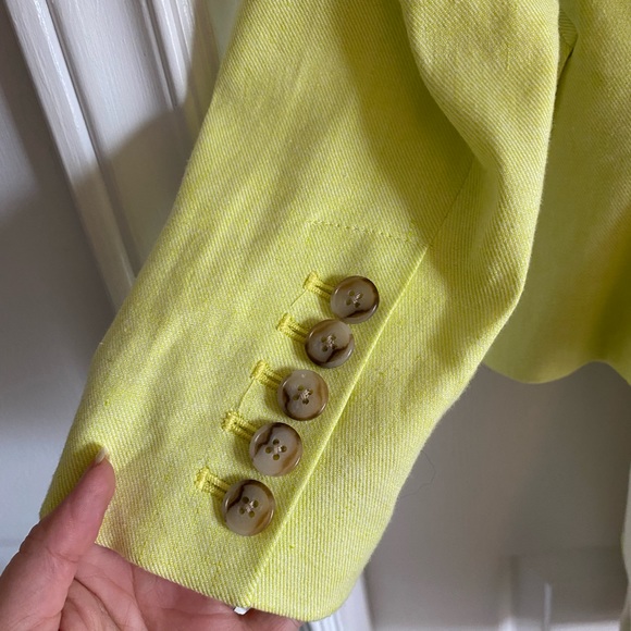 Bright yellow tailored blazer - Picture 3 of 5